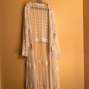 Sheer lace cardigan